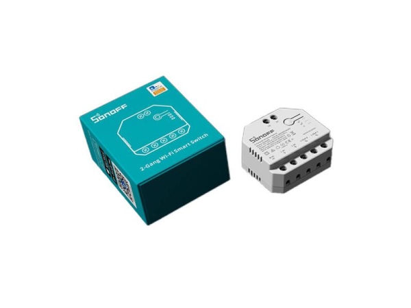 Smart Switch SONOFF Dual R3 WiFi med strømmåling og TUV-certifikat, 3300W/15A