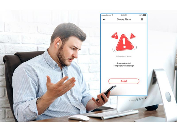 Intelligent røgalarm MEROSS GS559A med WiFi og overophedningsdetektion