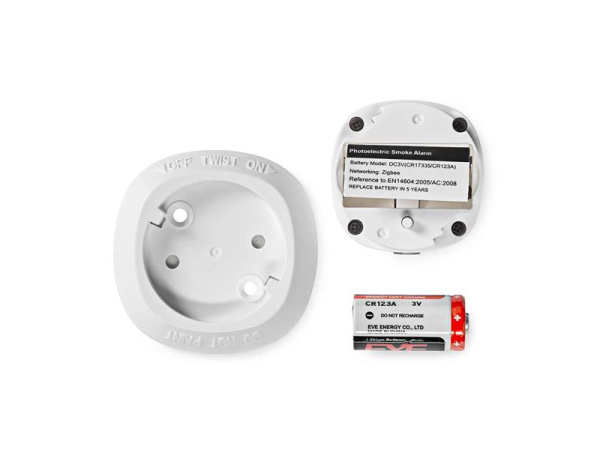 Smart røgalarm NEDIS ZBDS10WT Zigbee Tuya, kompakt, 85 dB, 10 års levetid