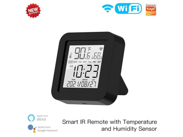 Smart Temperatur- og Fugtighedssensor WiFi Tuya fra MOES
Du kan også overvåge temperatur- og fugtighedsværdier på afstand for at skabe smart hjemmeautomatisering. Med dette smarte termometer og hygrometer i ét kan du modtage informationer fra sensore