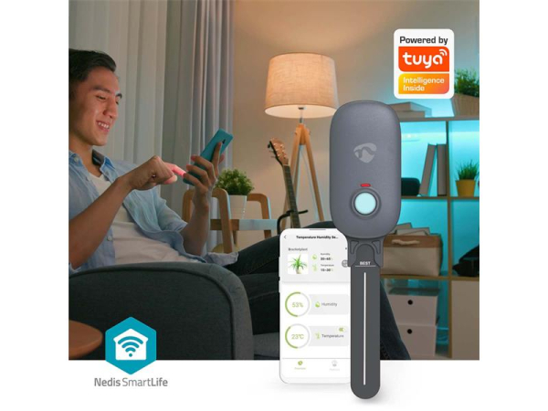 Smart jordfugtigheds- og temperatursensor NEDIS BTSM1GY Bluetooth Tuya