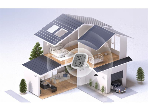Smart temperatur- og fugtighedssensor SNZB-02D Zigbee fra SONOFF