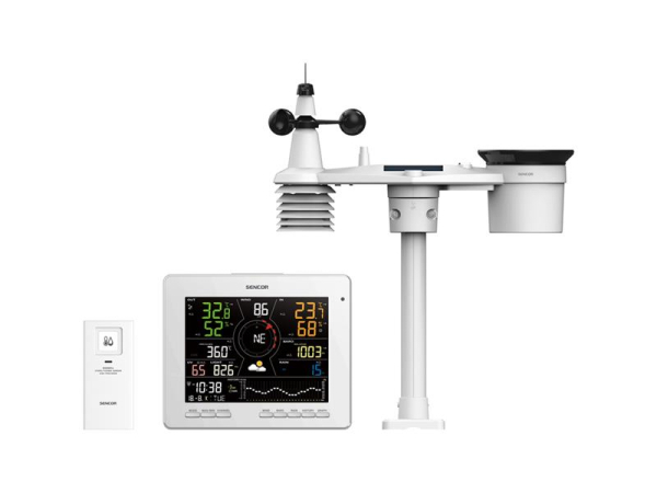 Professionel vejrstation SENCOR SWS 16600 med WiFi og trådløse sensorer 7-i-1