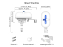 Smart Vandventil WiFi MOES WV-QY-EU, Motoriseret, 12V/1A, Kompatibel med Alexa og Google Assistant