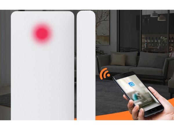 Dør- og vinduessensor NEO NAS-DS05BH, ZigBee, Tuya, kompatibel med Apple HomeKit, 2x AA batterier