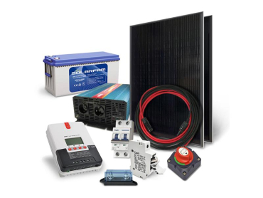 Off grid sæt SOLARFAM 740Wp, 12V, batteri 200Ah, inverter 230VAC 2000W