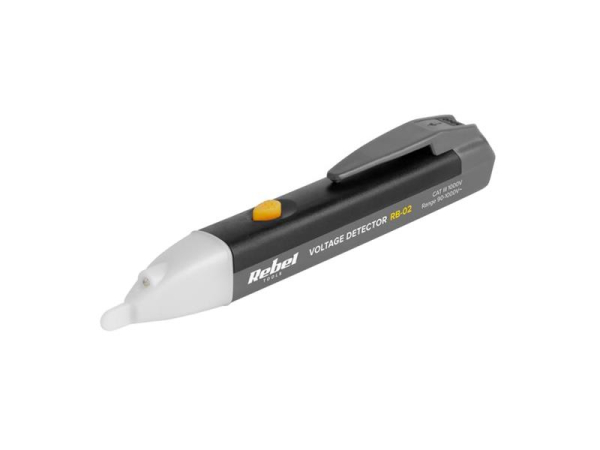 Spændingsdetektor REBEL RB-02, 90-1000V AC, med højttaler og arbejdslys