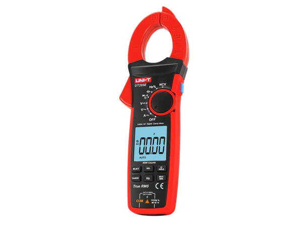 UT205E Digital Clamp Multimeter UNI-T - Måler AC/DC spænding op til 1000V og AC strøm op til 1000A