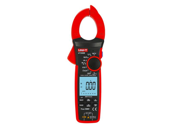 Multimeter med klemme UNI-T UT208B, måler AC/DC op til 1000V og 1000A