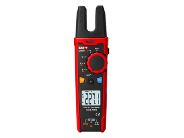 Multimeter UT256A UNI-T Digital med Gaffel, AC Strømmåling op til 200A, Spændingsmåling, Modstandsmåling, og Indbygget Lampe