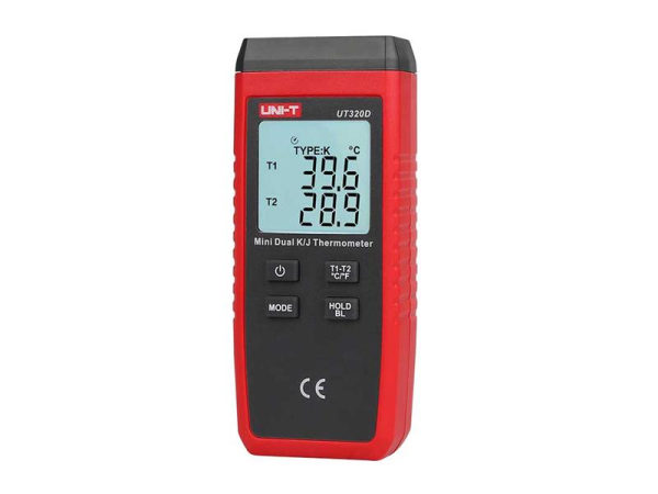 Digital termometer UNI-T UT320D med to indgange og to temperatursonder