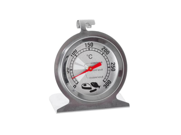 Røgovnstermometer ORION til køkken, 0-300 °C, rustfrit stål og glas
