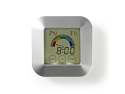 Termometer og hygrometer NEDIS KATR105SI med touchskærm, magnet og alarm