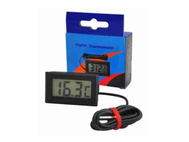 Termometer med sonde FY-10 sort HADEX - kabel 95cm, nøjagtighed ±0,1°C, rækkevidde -50 til +110°C
