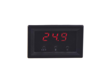 Digitalt termometer med termostat STU 46083, visning af aktuel temperatur, justerbar relæudgang, 12V DC, -50 til +110 °C