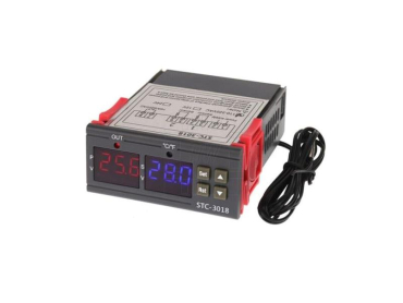 Digital termostat STC-3018 HADEX, temperaturområde -55°C~120°C, 230VAC, dobbelt display