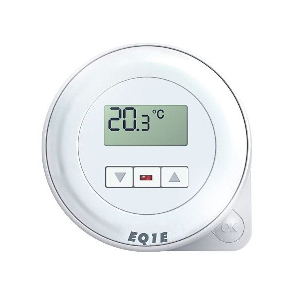 Termostat EUROSTER Q1 med programmerbar temperaturstyring, 3V, 2x AA batterier