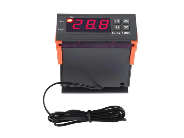 STC-1000 termostat til cirkulationspumpe - temperaturstyring med sensor, -50 °C til 99 °C, 220VAC