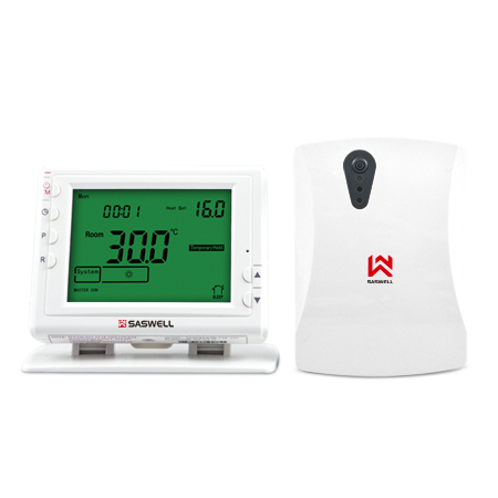 Trådløs termostat SASWELL 908 7 RF programmerbar ugentlig
