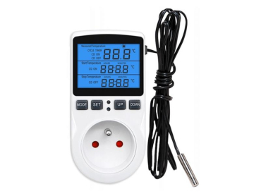 Termostatstik URZ4055 EUROKOMP - Digital temperaturregulator med tidsafbryder, køle- og varmesensor, 16A 230V 110V