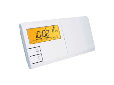 Ugentlig Rumtermostat TH 091 med Programmerbar Kontrol og LCD Display - Tilsluttes Gas, Elektrisk eller Fast Brændsel