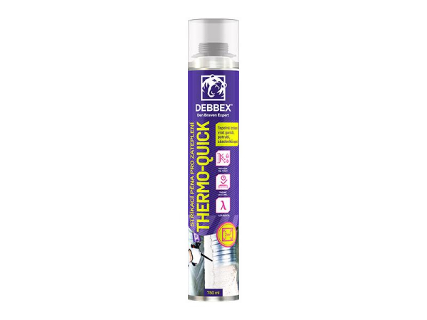 Isoleringsskum DEBBEX THERMO-QUICK 750ml - DEN BRAVEN - Polyurethanskum med sprayeffekt, termisk ledningsevne 0.03W (m*k)