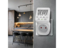 Digital ugentlig tidsafbryder SOLIGHT DT35, 230V/16A, LCD-display, 18 daglige cyklusser