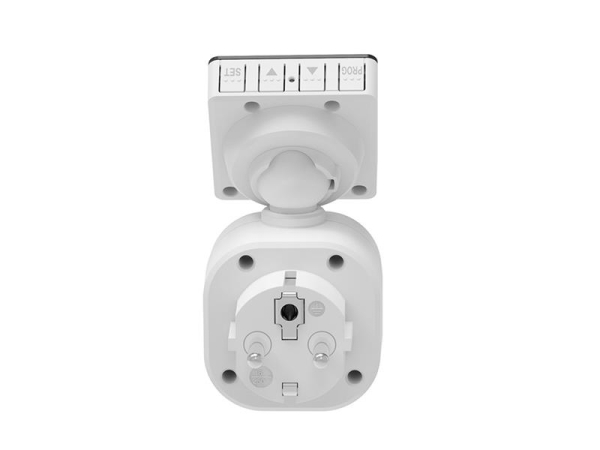 Digital ugentlig stikkontakt SOLIGHT DT36, omvendt LCD-display, 230V/16A