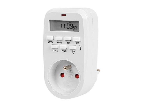 Digital ugentlig stikkontakt med timer BLOW, LCD-skærm, 230VAC/50Hz, 16A, 3600W