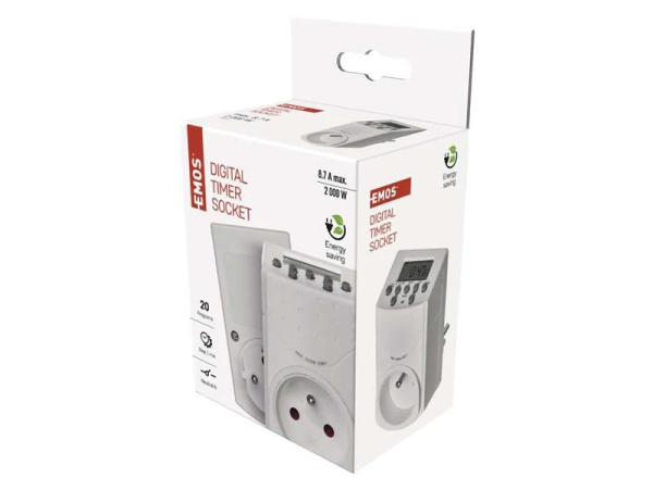 Digital ugekontakt EMOS P5506 med LCD display
