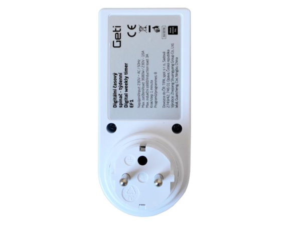 Digital ugekontakt GETI EF1 med programmerbar timer 3500 W