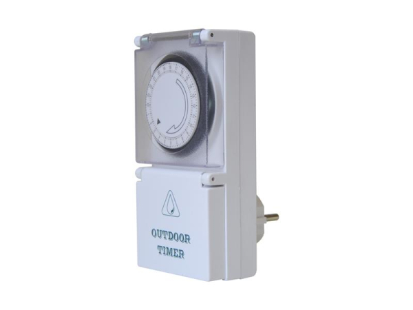 MF4 mekanisk daglig stikkontakt med timer GETI, 3680 W, IP44