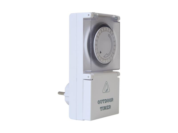 MF4 mekanisk daglig stikkontakt med timer GETI, 3680 W, IP44
