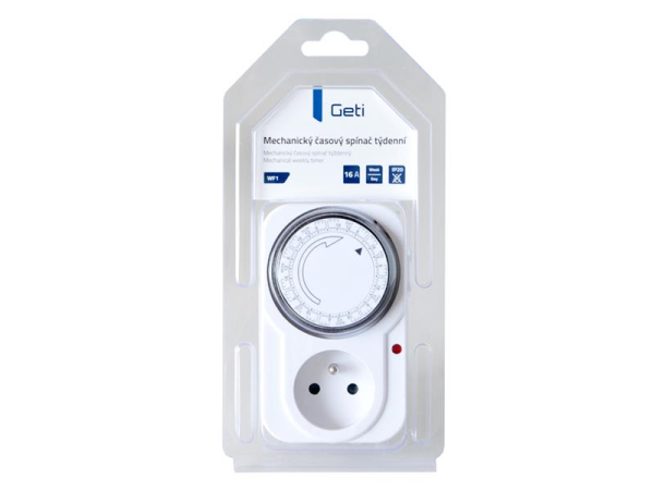 Ugentlig mekanisk switchstik GETI WF1, 3500 W, 230 V AC