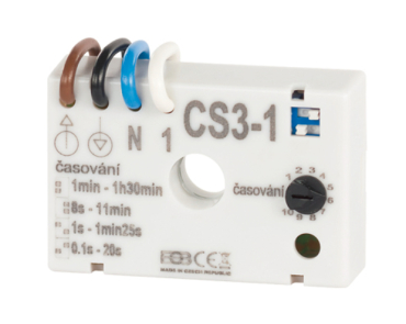 Timer til ventilatorer ELEKTROBOCK CS3-1, 230V, 1s-90min, IP20