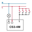 Multifunktionel Timer ELEKTROBOCK CS3-4M uden nul-leder