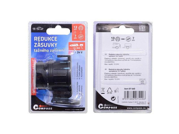 Towing socket - Reduction of 13-7 poles COMPASS 07440