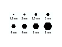 Imbusnøglesæt COMPASS 09422 8 stk 1,5; 2; 2,5; 3; 4; 5; 6; 8 mm