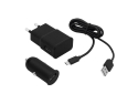 USB Adapter BLOW 75-863 Vægoplader 2.1A og Biloplader 2A med USB-kabel A til mikro USB B