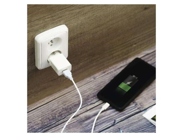 USB Adapter EMOS V0122 med 1x USB-A, 5V/1A/5W, 100-240V