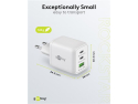 USB Adapter GOOBAY 64754 65W med USB-C og USB-A porte, hvid