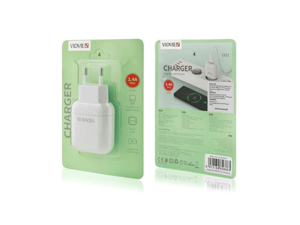USB Adapter VIDVIE GSM1037 - Netværk, 2400 mA, 5V, AC 100-240V