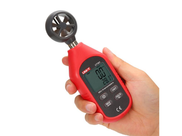 Anemometer UNI-T UT363 håndholdt med vindhastighed og temperaturmåling