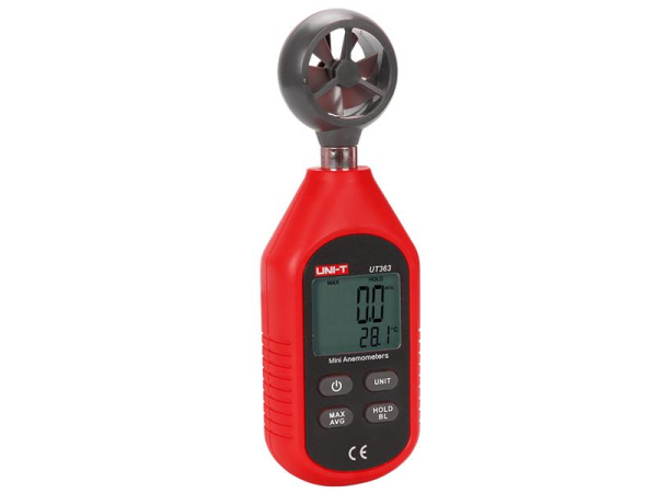 Anemometer UNI-T UT363 håndholdt med vindhastighed og temperaturmåling