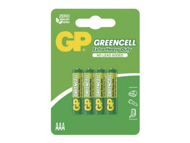 Zinkkloridbatterier AAA R03 GP Greencell 4 stk/blister 1,5V