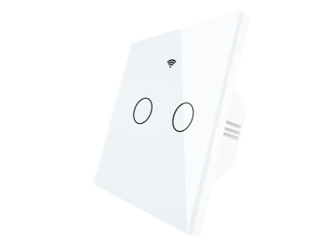 Smart Light Button Switch WiFi Tuya WS-EU2 MOES - 230V, 3-300W, Hvid