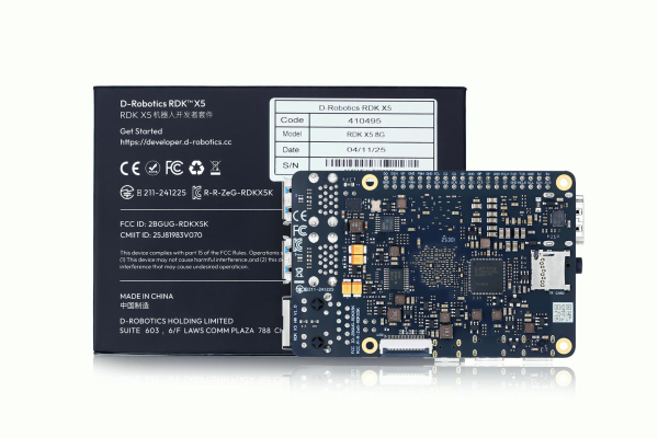 D-Robotics RDK X5 AI Developer Kit for ROS Robotics - 4GB, 10Tops