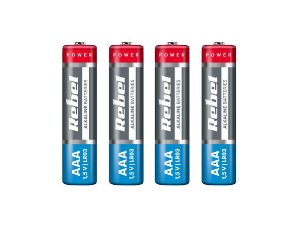 Battery AAA (R03) alkaline REBEL Alkaline 4pcs / shrink BAT0060