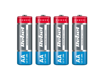 Battery AA (R6) alkaline REBEL Alkaline 4pcs / shrink BAT0061
