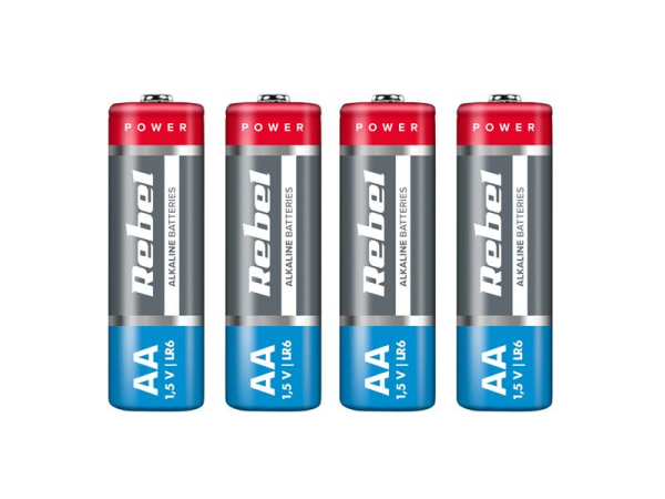 Battery AA (R6) alkaline REBEL Alkaline 4pcs / shrink BAT0061